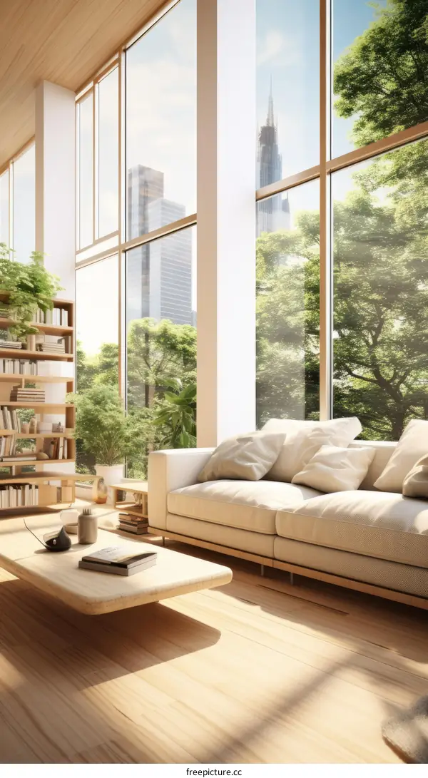 A bright and airy living room with a large windows