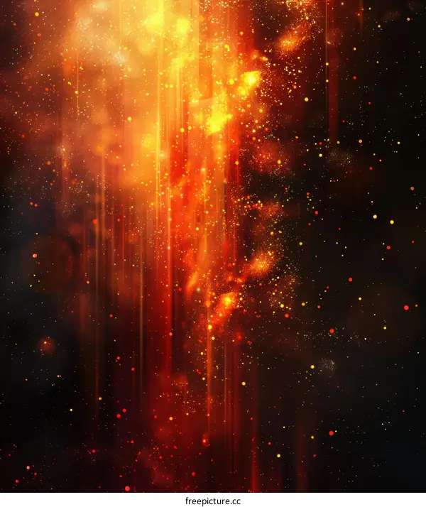 Abstract Fiery Space Background