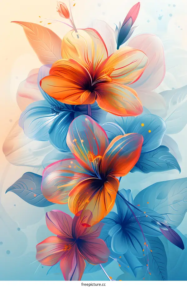 Hand-painted watercolor flower illustrations