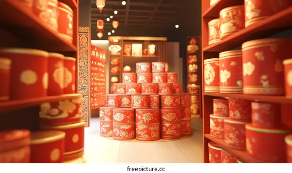 Traditional Chinese Style Candy Display