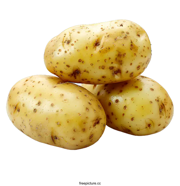 [Transparent Background PNG]three russet potatoes