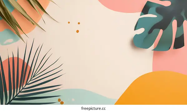 Tropical Leaves Abstract Background