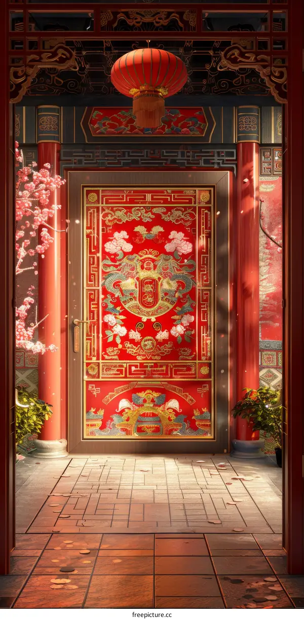 Ornate Gateway of Classic Chinese Architecture