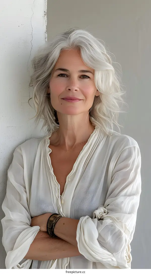 Portrait of a Woman with Grey Hair