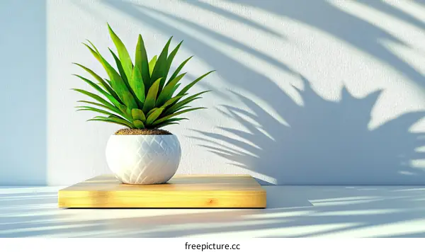 Stylish Indoor Plant Display on Wooden Shelf