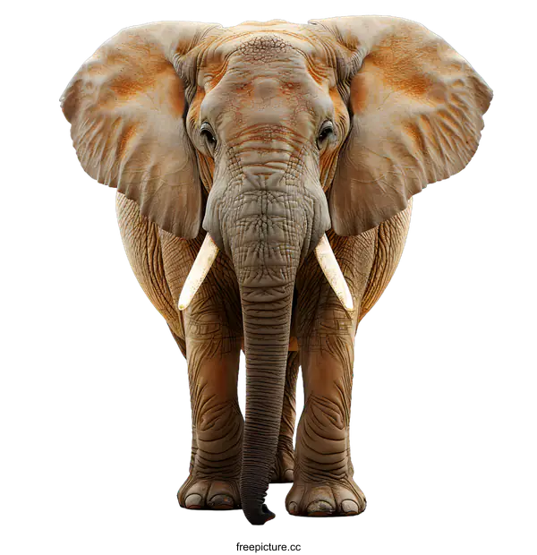 [Transparent Background PNG]Elephant isolated on white background