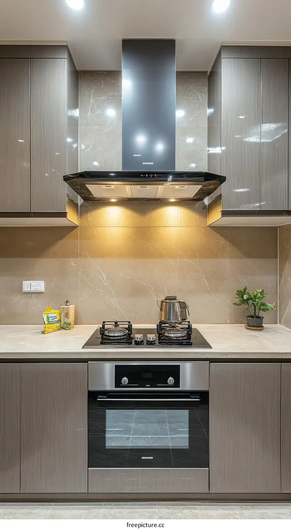 Modern Kitchen Design with Integrated Appliances