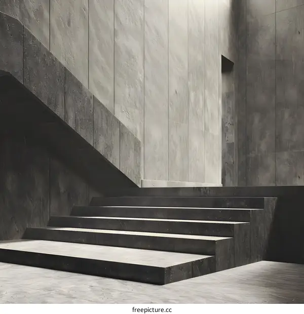 Concrete Stairs with Minimalist Design