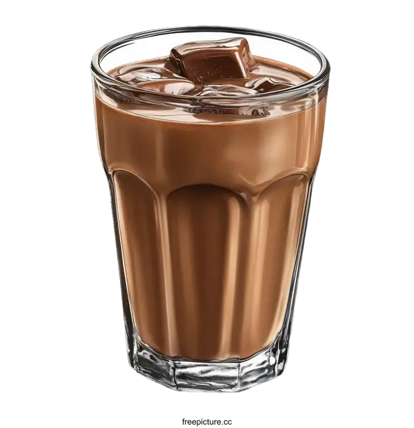 [Transparent Background PNG]Delicious Chocolate Drink in a Glass