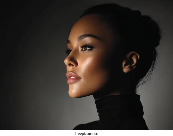 Black Woman Profile Fashion Portrait