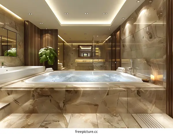Luxury hotel bathroom