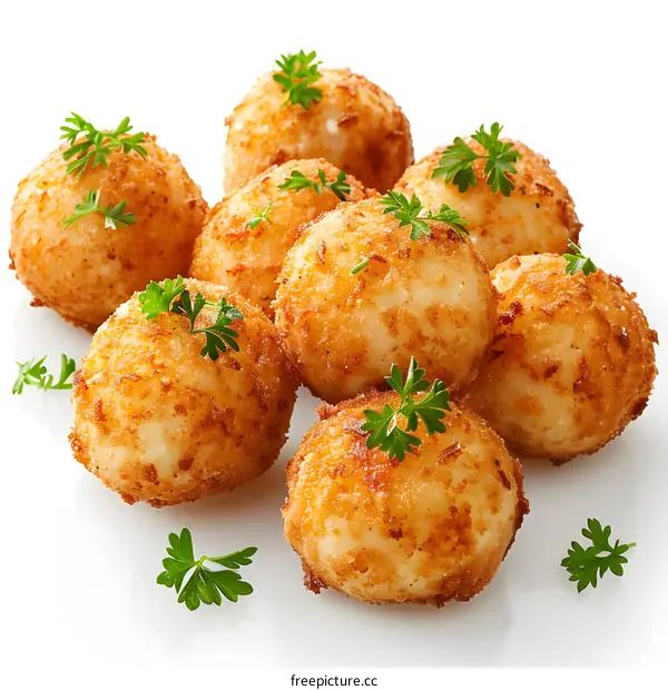 Crispy Fried Potato Balls with Parsley