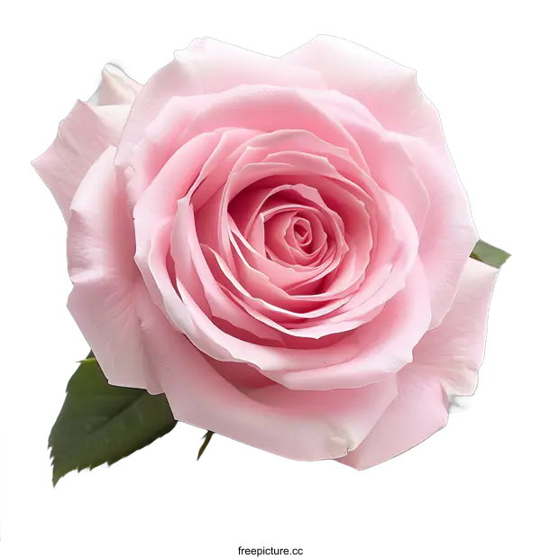 [Transparent Background PNG]Pink Rose Isolated on White Background