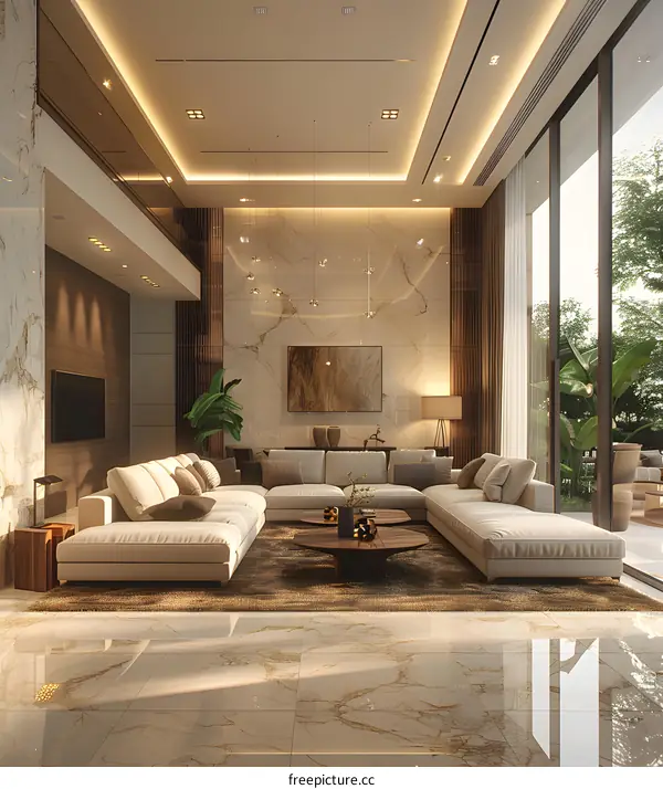 Bright and Airy Living Room Interior Design