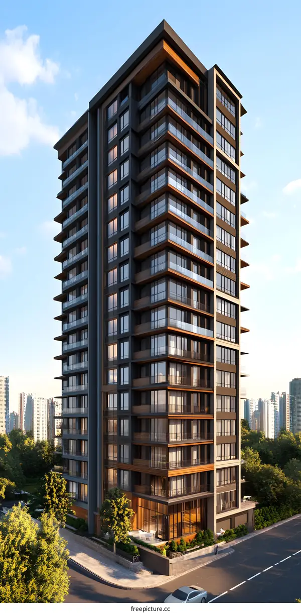 Modern Architecture Building Design With Balcony