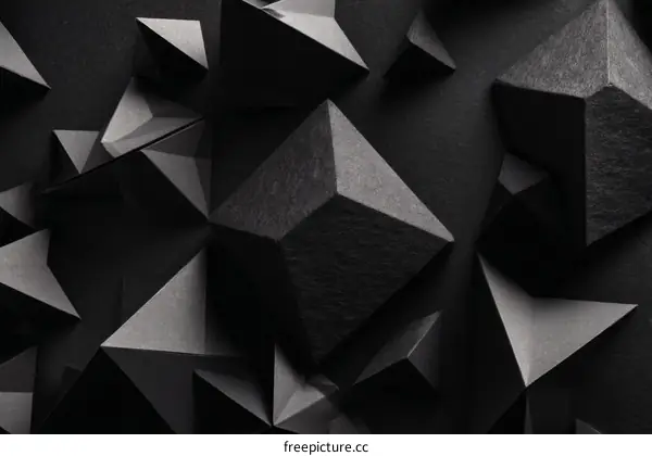 Abstract Geometric Shapes in Dark Gray