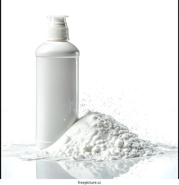 White Bottle with White Powder