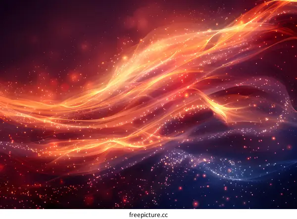 Orange red purple blue abstract light and shade wave background