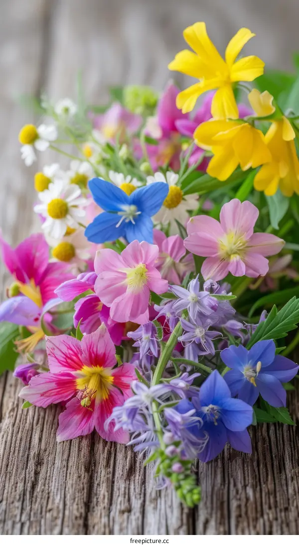 A beautiful bouquet of colorful flowers