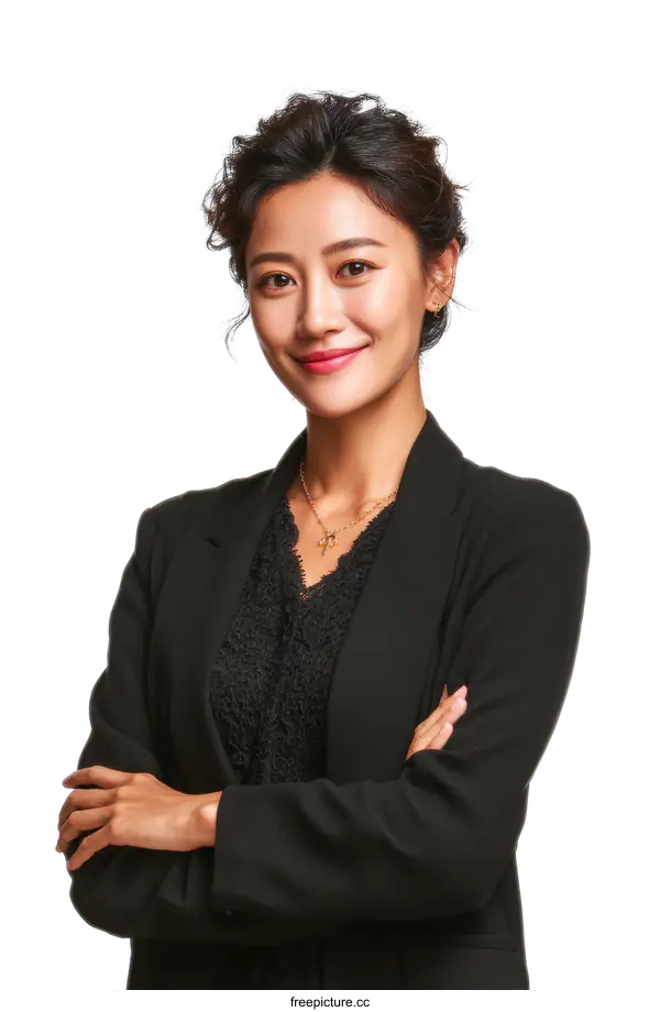 [Transparent Background PNG]Confident Business Woman Portrait