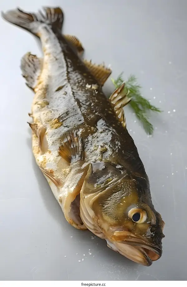 Freshwater fish on a white background