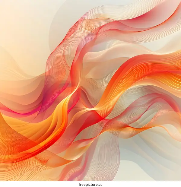 Abstract Orange and Red Swirls Background