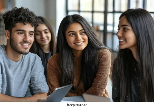 Diverse Students in a Casual Setting