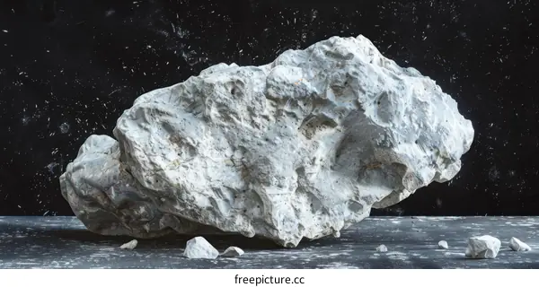 Gray Rough Stone on a Dark Minimal Surface