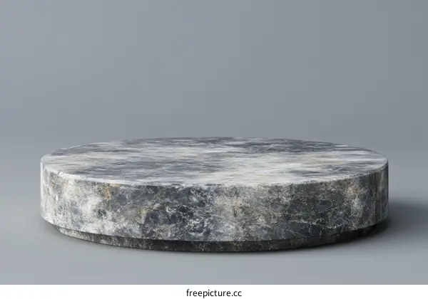 Gray Marble Round Display Platform