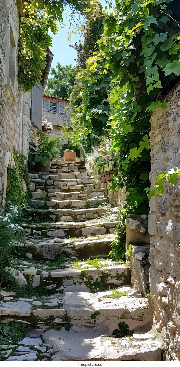 Stone steps in a village