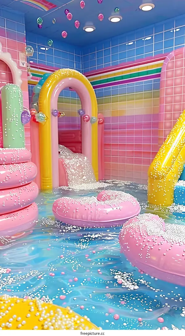 Rainbow Archway and Ball Pit Play Area