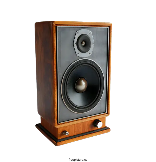 [Transparent Background PNG]Wooden Vintage Speaker With Two Speakers
