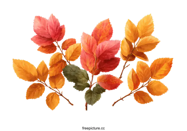 [Transparent Background PNG]Autumn Leaves Illustration Design
