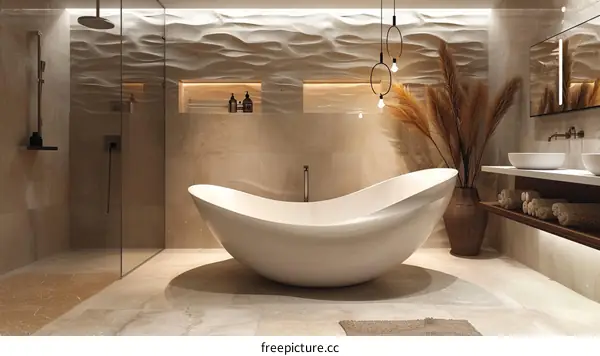 Modern Luxury Bathroom with Natural Elements