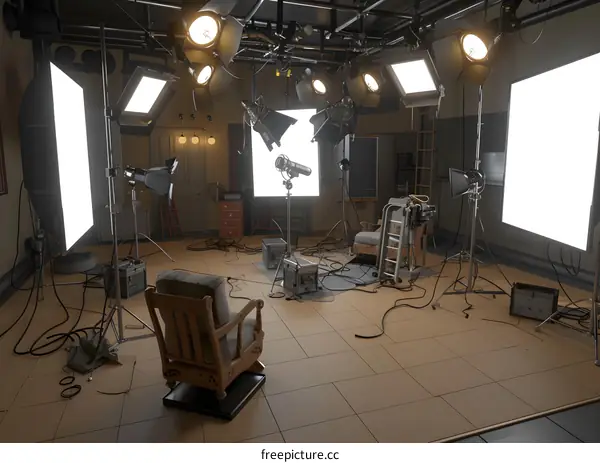 Studio Room With Lights and Chairs