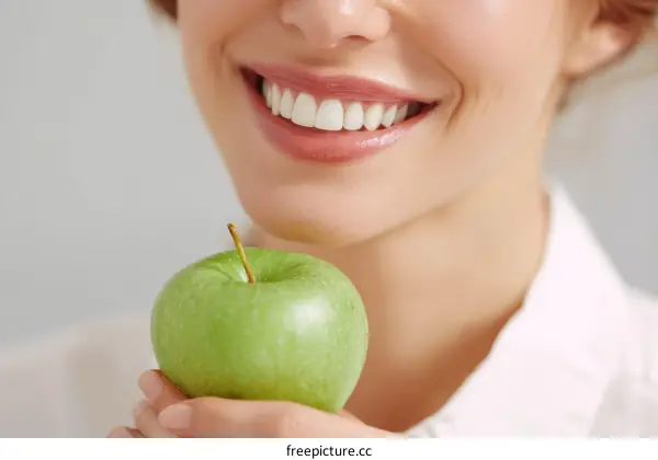 Healthy teeth and healthy fruit