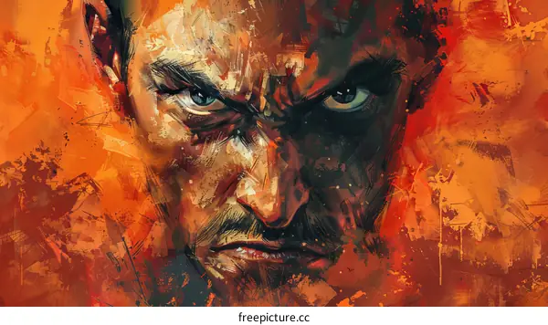 Portrait of a man with a beard and a mustache