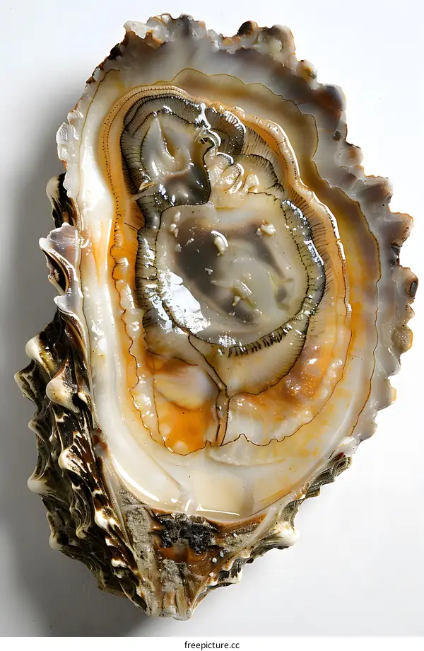 opened oyster with pearls