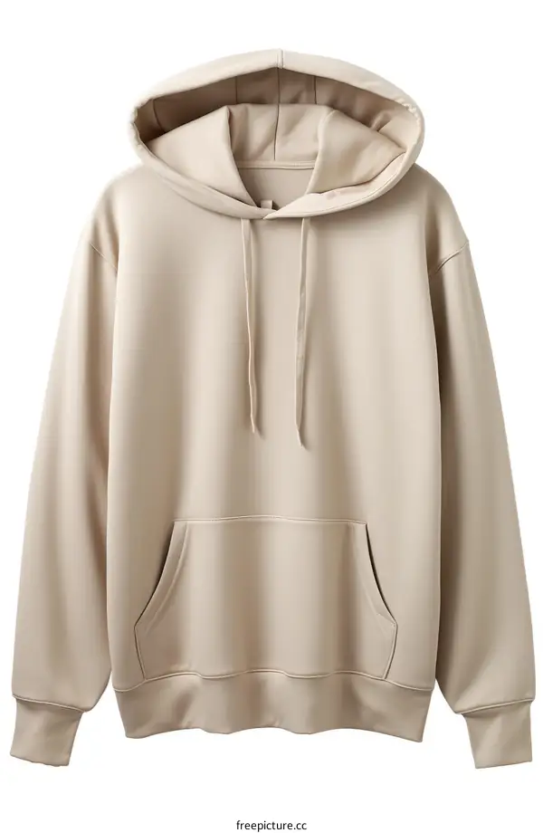 Tan colored pullover hoodie