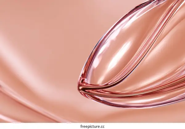 Abstract Rose Gold Liquid Flowing Design