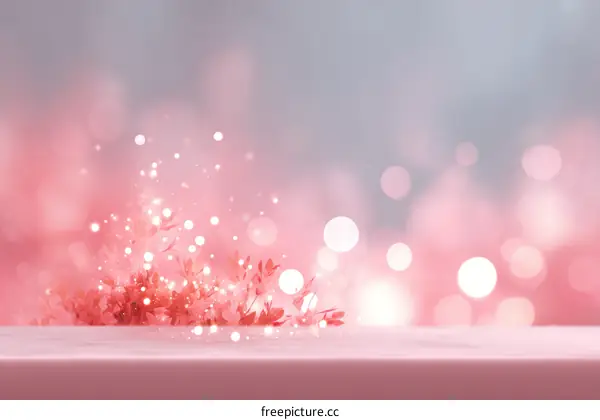 Romantic Pink Abstract Background with Soft Bokeh