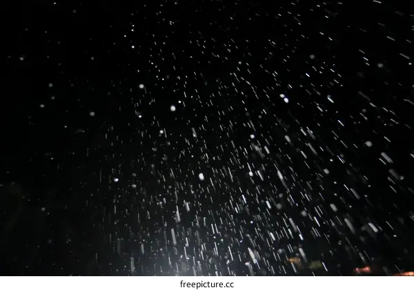 Heavy Rain at Night Background