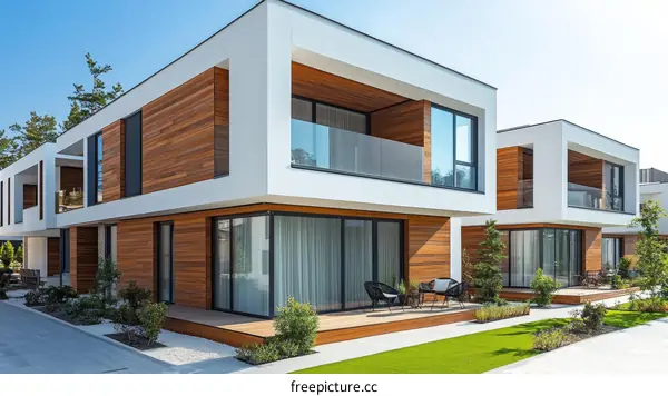 Modern Wooden Facade Townhouses