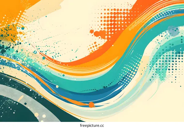 Abstract Colorful Wave Pattern