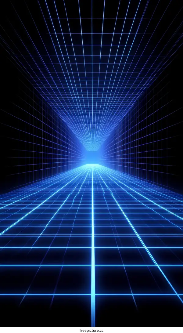 Abstract Futuristic Grid Pathway