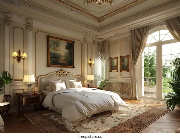European-style luxury bedroom