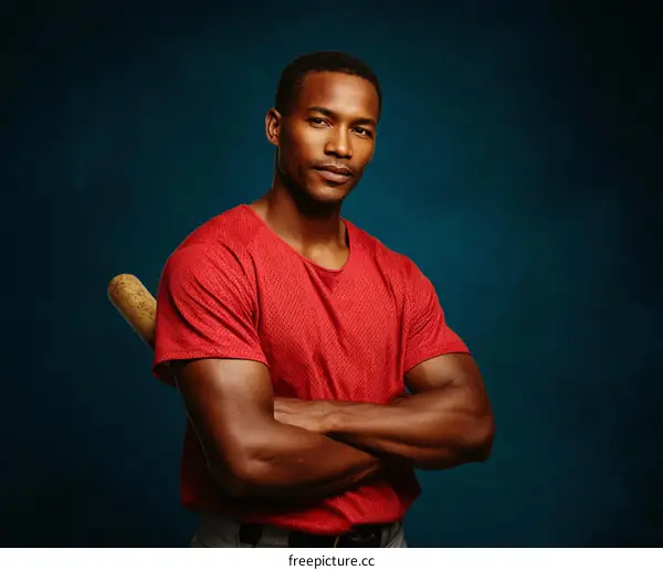 Portrait of a Black Baseball Player