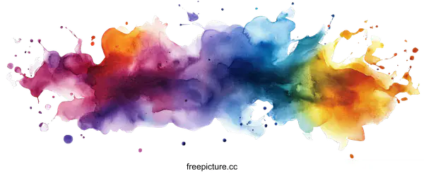 [Transparent Background PNG]Abstract Watercolor Splatter Art Background