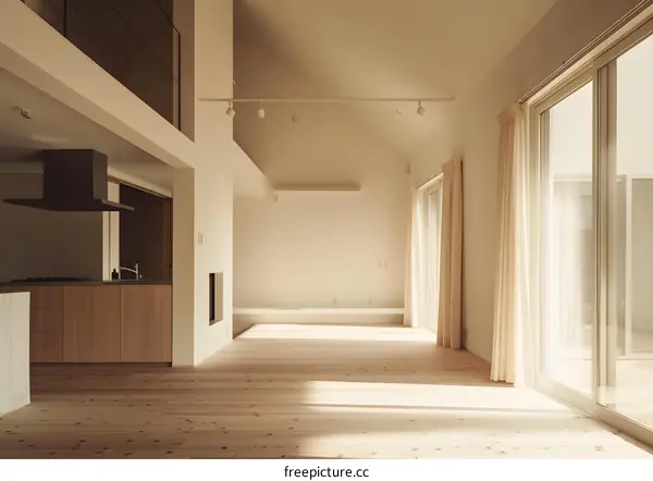 Modern Minimalist Open Floor Plan Interior Design of a Home