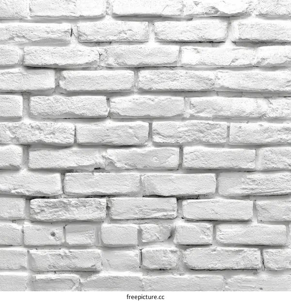 Whitewashed Brick Wall Texture Background